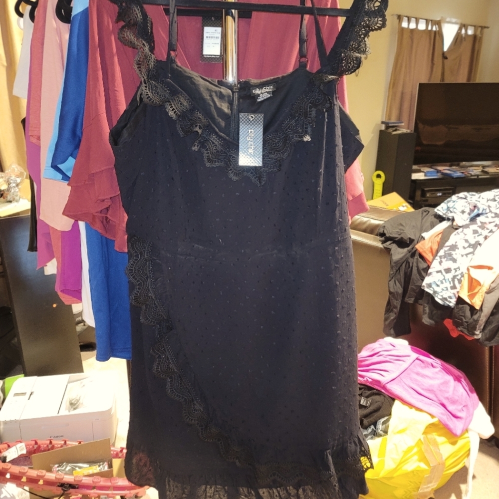 City Chic XL/22 Black Dress